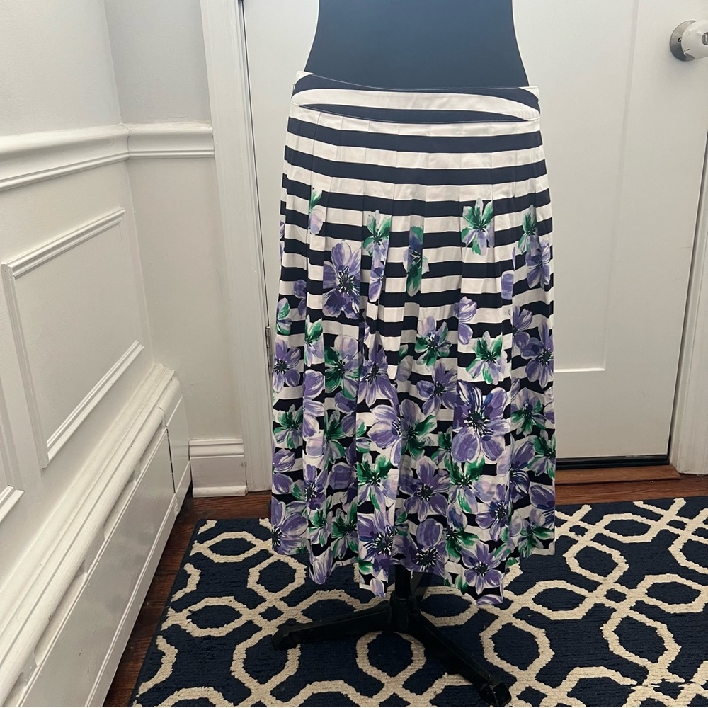 Floral Striped Women's Skirt